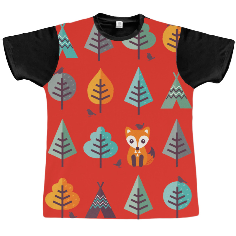 Fox In The Forest  On Gray Baby Nature Graphic T-shirt | Artistshot