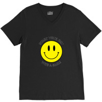 Smile V-neck Tee | Artistshot