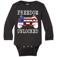 Trending 4th Of July Gamer-nixab Long Sleeve Baby Bodysuit | Artistshot