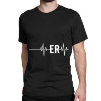 Emergency Medicine Physician Nurse Gift Er Heartbeat Pullover Classic T-shirt | Artistshot