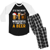 It's The Most Wonderful Time Men's 3/4 Sleeve Pajama Set | Artistshot