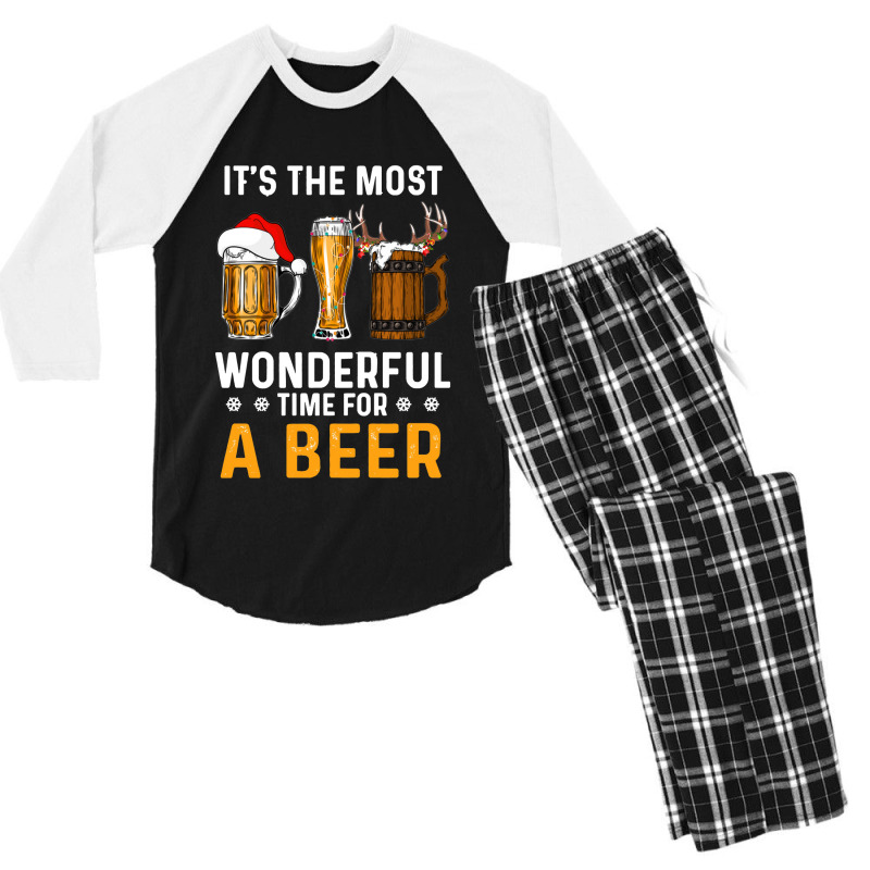 It's The Most Wonderful Time Men's 3/4 Sleeve Pajama Set | Artistshot