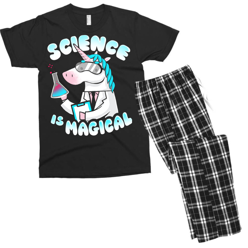 Science Is Magical Funny Lab Unicorn Rainbow Magic Men's T-shirt Pajama Set by deurinnipahy | Artistshot