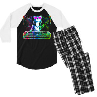 House Cat (that Dj Kitty) Baby Nostalgia Men's 3/4 Sleeve Pajama Set | Artistshot