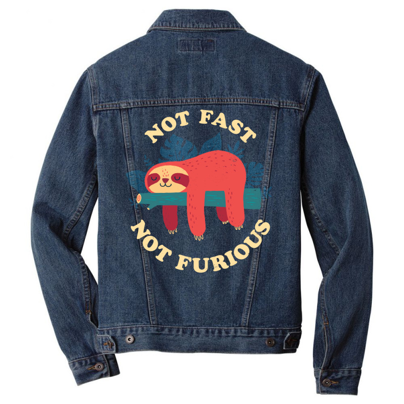 Not Fast Not Furious Yellow Men Denim Jacket | Artistshot