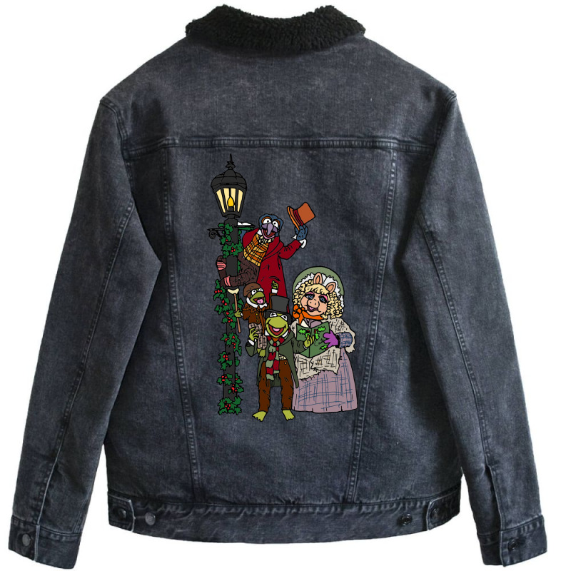 Muppet Christmas Carol Group Picture Unisex Sherpa-lined Denim Jacket | Artistshot