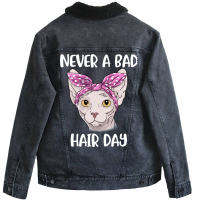 Sphynx Cat Gifts For Women And Men Sphynx Cat Baby Trending Unisex Sherpa-lined Denim Jacket | Artistshot