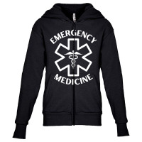 Emergency Medicine Doctor Nurse Er Medical Caduceus Long Sleeve T Shir Youth Zipper Hoodie | Artistshot