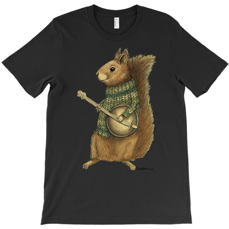 Squirrel With A Banjo Baby  Blue T-shirt | Artistshot