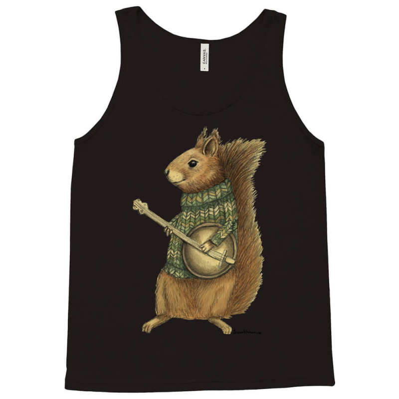 Squirrel With A Banjo Baby  Blue Tank Top | Artistshot