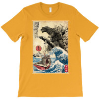 Orca In Japan Woodblock Aesthetic T-shirt | Artistshot