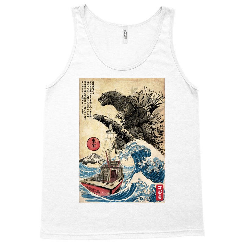 Orca In Japan Woodblock Aesthetic Tank Top | Artistshot