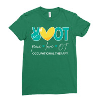 Peace Love Ot Ii  Occupational Therapy Baby  Cute  (1) Ladies Fitted T-shirt | Artistshot