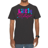 Little Sister Baby Girl Vintage T-shirt | Artistshot