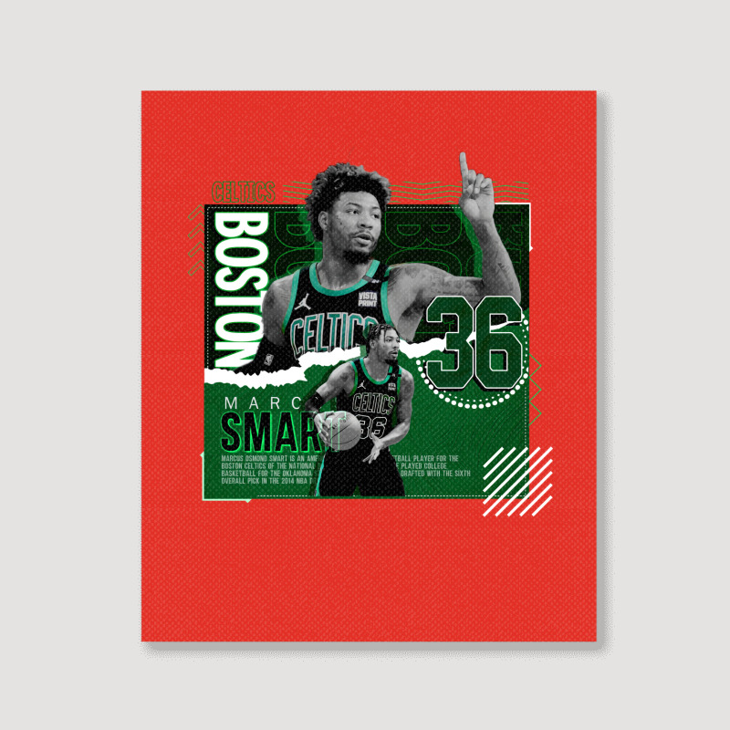 Marcus Smart Basketball Paper Poster Vintage Boy Portrait Canvas Print | Artistshot