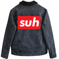 Suh Words Millennials Use What Is Up Baby 80s Unisex Sherpa-lined Denim Jacket | Artistshot