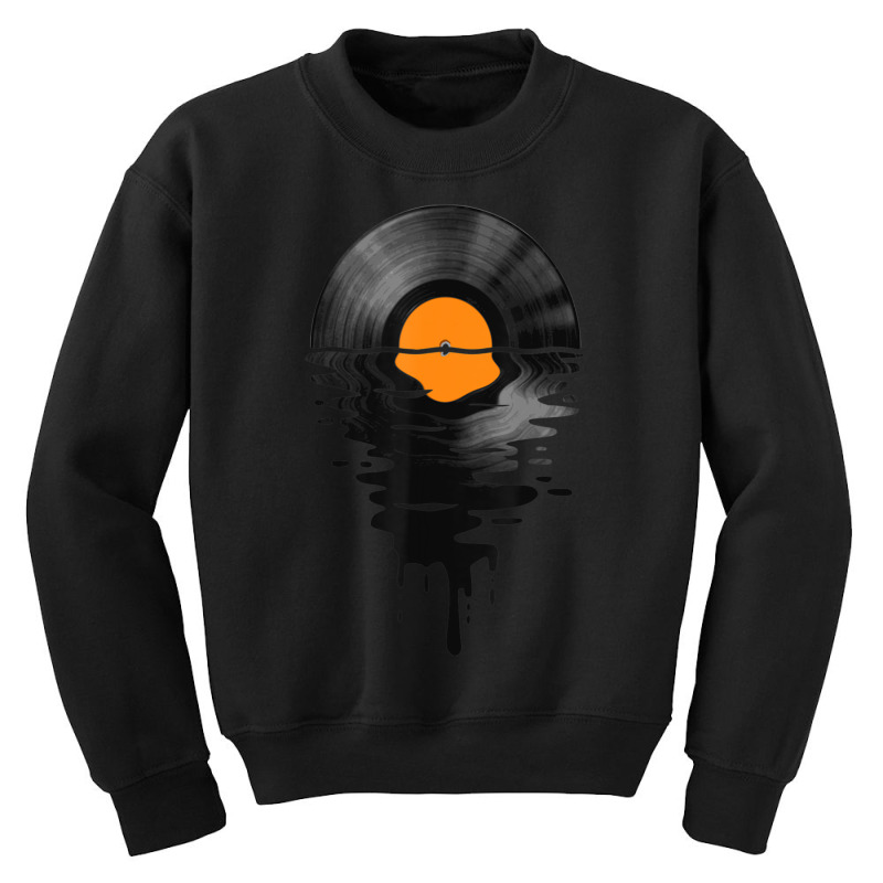 Hot Trend Vinyl Record Music Lp Classic 80s Sunset Youth Sweatshirt | Artistshot