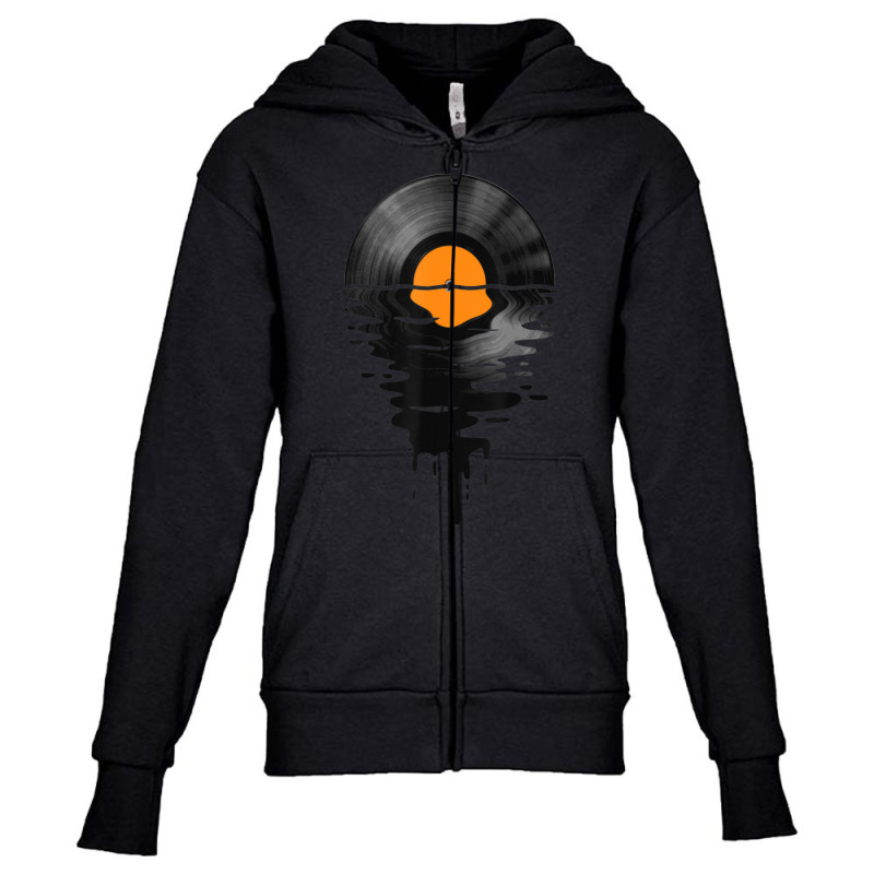 Hot Trend Vinyl Record Music Lp Classic 80s Sunset Youth Zipper Hoodie | Artistshot