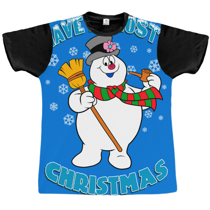 Frosty The Snowman Blue Graphic T-shirt | Artistshot