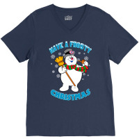 Frosty The Snowman Blue V-neck Tee | Artistshot