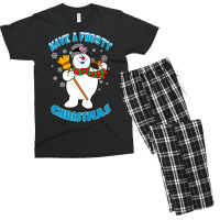 Frosty The Snowman Blue Men's T-shirt Pajama Set | Artistshot