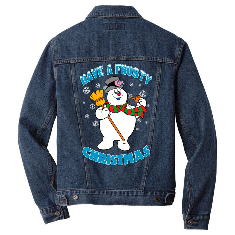 Frosty The Snowman Blue Men Denim Jacket | Artistshot