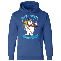 Frosty The Snowman Blue Champion Hoodie | Artistshot