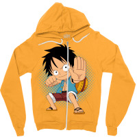 Luffy Jet Gift Red Zipper Hoodie | Artistshot