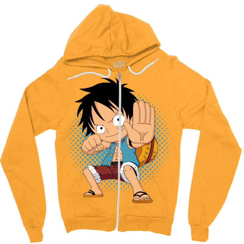 Luffy Jet Gift Red Zipper Hoodie | Artistshot