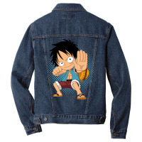 Luffy Jet Gift Red Men Denim Jacket | Artistshot