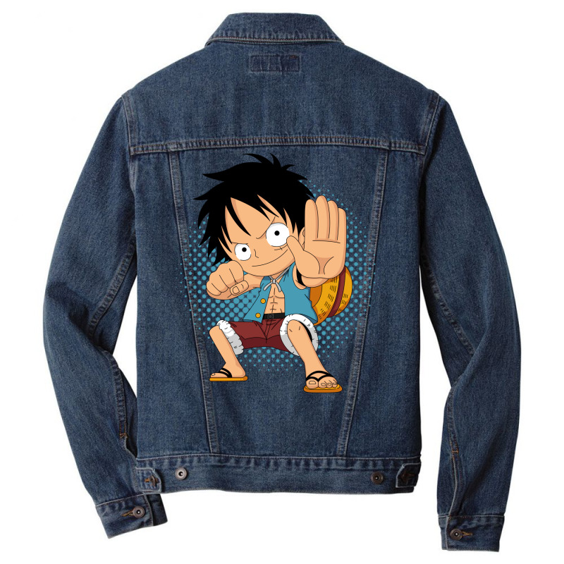 Luffy Jet Gift Red Men Denim Jacket | Artistshot