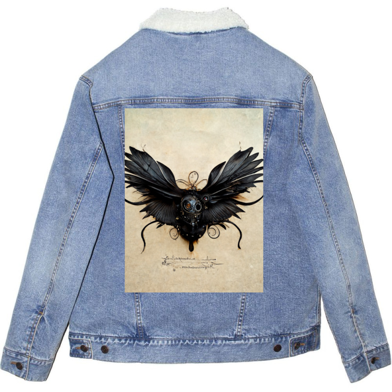 Ephemeral As The Crow Flies Unisex Sherpa-lined Denim Jacket | Artistshot