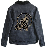 The Glass Wolf Baby Yellow Unisex Sherpa-lined Denim Jacket | Artistshot