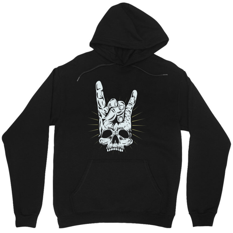 Hot Trend Rock And Roll Skull Hand Unisex Hoodie by Sierra Dennis | Artistshot