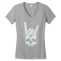 Hot Trend Rock And Roll Skull Hand Women's V-neck T-shirt | Artistshot