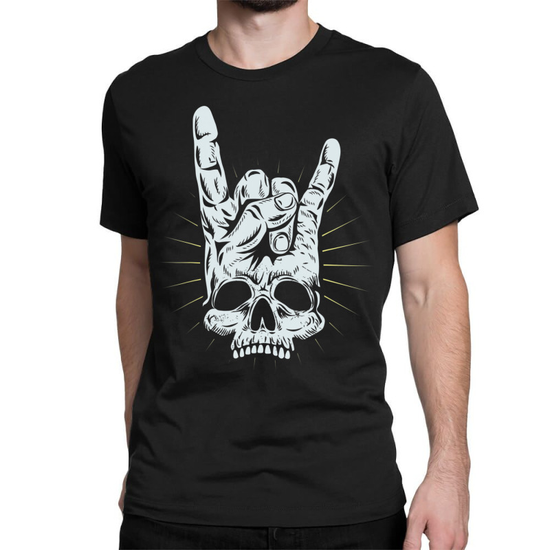 Hot Trend Rock And Roll Skull Hand Classic T-shirt by Sierra Dennis | Artistshot