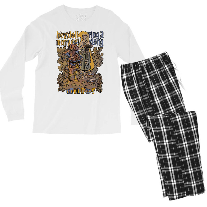 Hey Dol Merry Dol Ring A Dong Dillo Summer Men's Long Sleeve Pajama Set | Artistshot