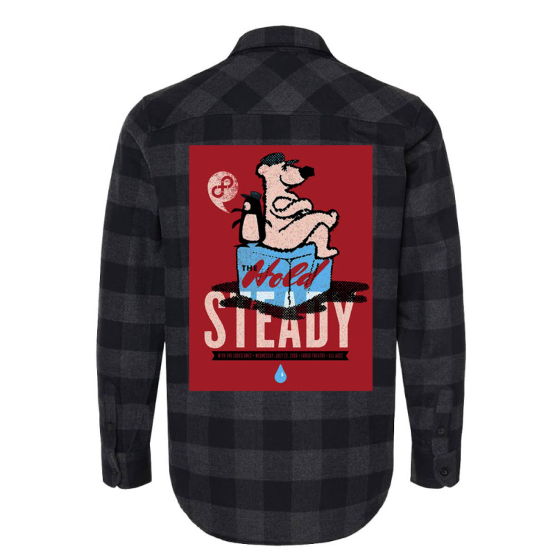 The Hold Steady Cover Bear And Penguin Baby Girl Flannel Shirt | Artistshot