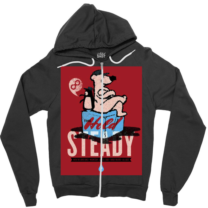 The Hold Steady Cover Bear And Penguin Baby Girl Zipper Hoodie | Artistshot