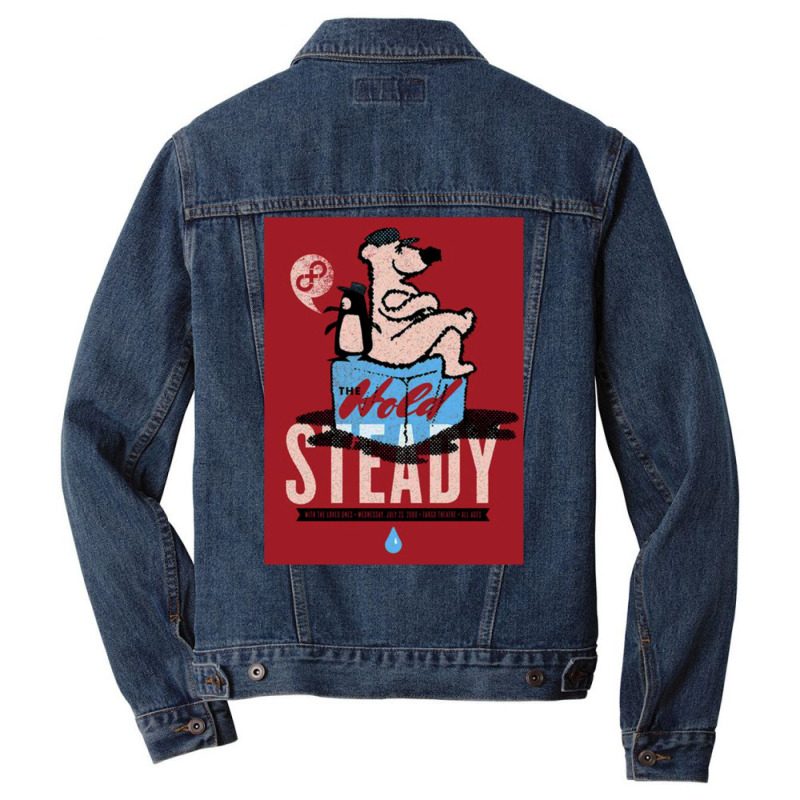 The Hold Steady Cover Bear And Penguin Baby Girl Men Denim Jacket | Artistshot