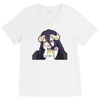 [ Sale ] Overlord   Albedo Chibi 14 V-neck Tee | Artistshot