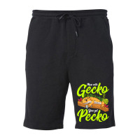 Mess With Gecko You Get Green Red Fleece Short | Artistshot