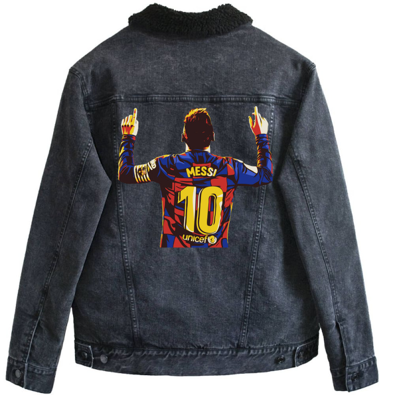 Messi Tumblr Girl Unisex Sherpa-lined Denim Jacket | Artistshot