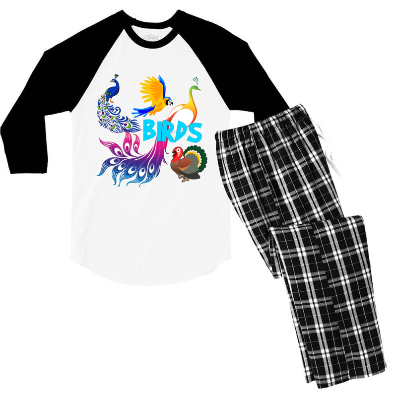 Birds Club Fly Men's 3/4 Sleeve Pajama Set | Artistshot