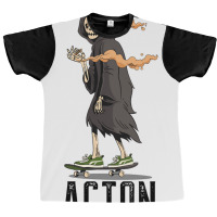 Limited Edition Acton Los Angeles California, Skeleton On A Skateboard Graphic T-shirt | Artistshot