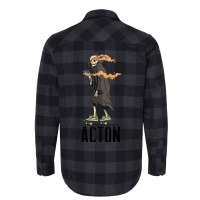 Limited Edition Acton Los Angeles California, Skeleton On A Skateboard Flannel Shirt | Artistshot