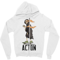 Limited Edition Acton Los Angeles California, Skeleton On A Skateboard Zipper Hoodie | Artistshot