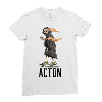 Limited Edition Acton Los Angeles California, Skeleton On A Skateboard Ladies Fitted T-shirt | Artistshot