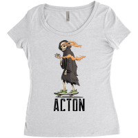 Limited Edition Acton Los Angeles California, Skeleton On A Skateboard Women's Triblend Scoop T-shirt | Artistshot