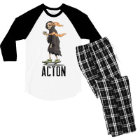 Limited Edition Acton Los Angeles California, Skeleton On A Skateboard Men's 3/4 Sleeve Pajama Set | Artistshot